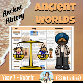 Preview of The Ancient Worlds History Year 7 Rubric Australian Curriculum Aligned