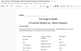 The Angel of Death Reading Assignment:  A Forensic Mystery