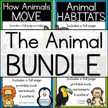 The Animal BUNDLE { movement, body coverings, groups, habitats } & BONUS!