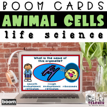 Preview of The Animal Cell Parts and Functions Boom Cards