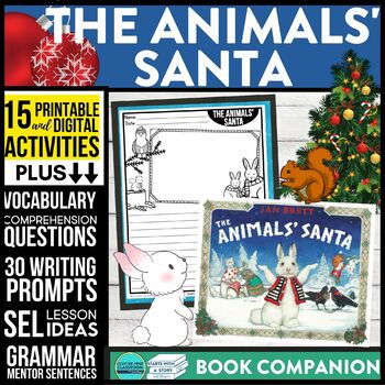 Preview of THE ANIMALS' SANTA activities READING COMPREHENSION - Book Companion read aloud