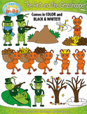The Ant and The Grasshopper Famous Fables Clipart {Zip-A-D