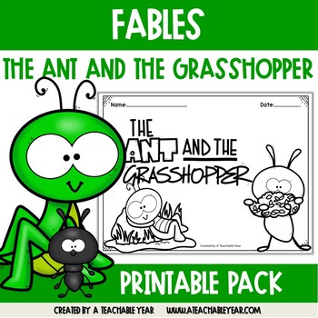 Preview of The Ant and the Grasshopper Fable | Activities and Worksheets