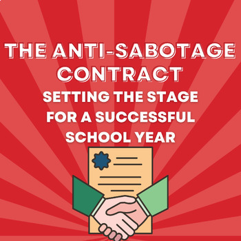 Preview of The Anti-Sabotage Contract - An Editable Template for Setting Class Expectations