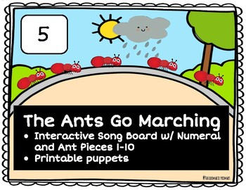 Preview of The Ants Go Marching Interactive Song Board and Puppets