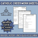 The Apostles' Creed and The Nicene Creed Comparison Worksheets