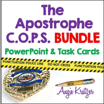 Preview of Apostrophe Practice - Apostrophe Rules - Possessive - PowerPoint - Task Cards