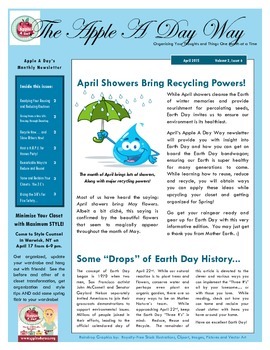 Preview of The Apple A Day Way for April:  April Showers Bring Recycling Powers