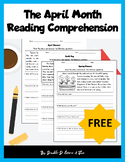 The April Month Reading Comprehension  FREE