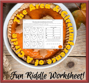 Preview of The Area And Circumference Of A Circle.