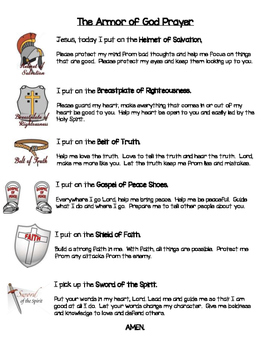 Preview of The Armor of God Prayer