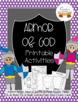 Preview of The Armor of God for Kids Printable Activities