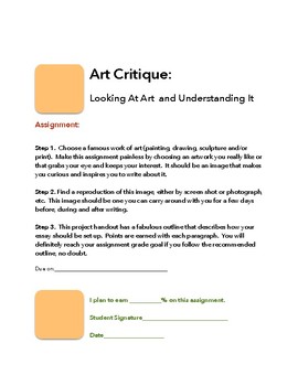 the art assignment critique