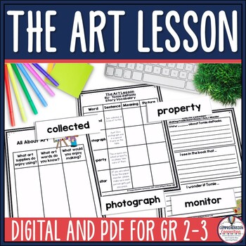 Preview of The Art Lesson by Tomie dePaola Literacy Activities in Digital and PDF