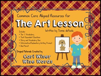 Preview of The Art Lesson by Tomie dePaola - Lesson Resources