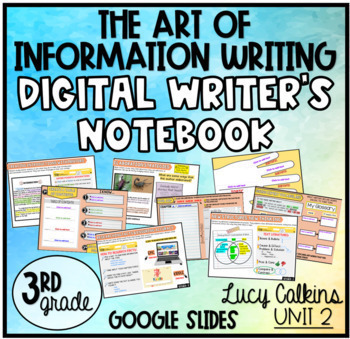 Preview of The Art of Information Writing - Teaching Slides -Digital Notebook (grade 3)