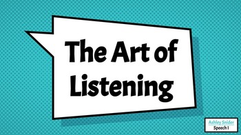 The Art of Listening by Ashley Snider | Teachers Pay Teachers