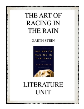 Preview of The Art of Racing in the Rain by Garth Stein Literature Unit