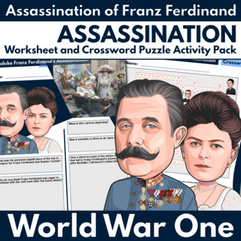 The Assassination of Franz Ferdinand Worksheet and Crossword Activity