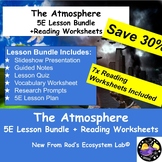 The Atmosphere 5E Lesson & Reading Worksheets **Editable**