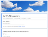 The Atmosphere Google Form Quiz