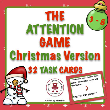 Preview of The Attention Game - Brain Break Christmas