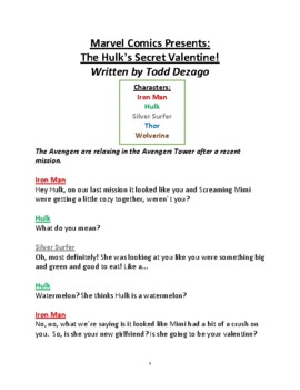 Preview of The Avengers Valentine's Day Reader's Theatre Stories