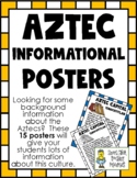 The Aztec Empire ~ Set of 15 Informational Posters (Color & B/W)
