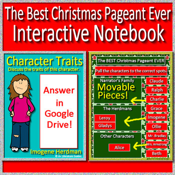Preview of The BEST Christmas Pageant Ever Digital Interactive Notebook - 30 Google Slides