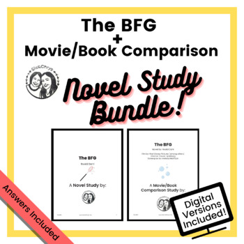 Preview of The BFG by Roald Dahl - Bundle - Novel Study + Movie/Book Comparison