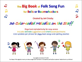 Preview of The BIG BOOK of FOLK SONG FUN for Bells or Boomwhackers