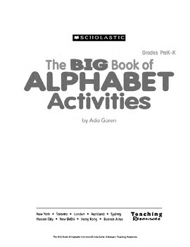 Preview of The BIG Book of Alphabet Activities: A Treasure Trove of Engaging Activities