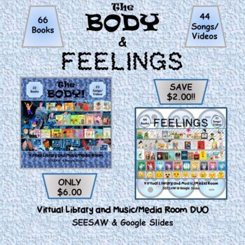 Preview of The BODY! & FEELINGS Digital Library and Media/Music Room Duo
