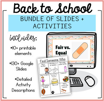 Preview of The Back to School Bundle! | Google Slides and Printable Activities