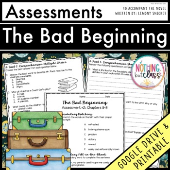 Preview of The Bad Beginning - A Series of Unfortunate Events - Tests | Assessments