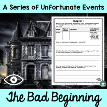 Preview of A Series of Unfortunate Events | The Bad Beginning Lemony Snicket's Books