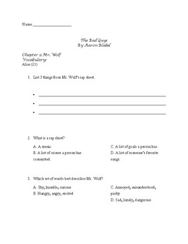 Preview of The Bad Guys (Book 1) Book Study/Guided Ready Packet