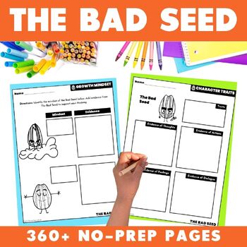 Preview of The Bad Seed Book Activities - Jory John Literacy Read Aloud Book Companion
