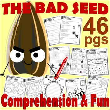 Preview of The Bad Seed Read Aloud Book Study Companion Reading Comprehension Worksheets