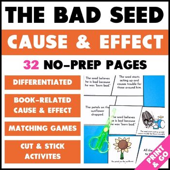 Preview of The Bad Seed Cause and Effect Graphic Organizers - Actions and Consequences