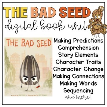 Preview of The Bad Seed Digital Read Aloud Unit Book Companion for Google Classroom™