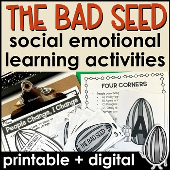 Preview of The Bad Seed Lesson and Activities for Social Emotional Learning