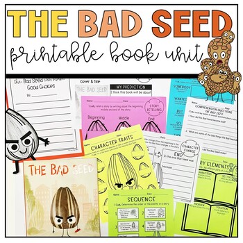 Preview of The Bad Seed Printable No Prep Read Aloud Activities Book Unit