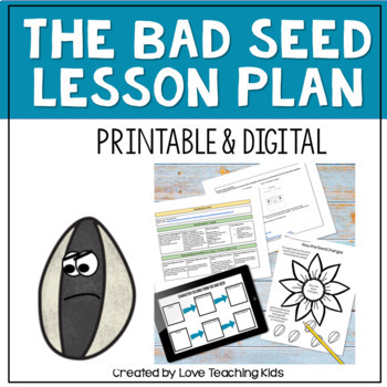 Preview of Interactive Read Aloud Lesson Plan - The Bad Seed Character Traits Lesson Plan