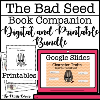 Preview of The Bad Seed by Jory John Companion - Digital and Printable BUNDLE