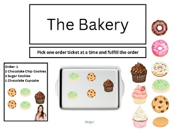 Preview of The Bakery: Life Skills Work Task Box ( Fulfill orders)