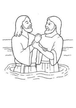 The Baptism of Jesus Coloring by MrFitz | TPT
