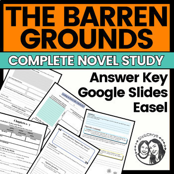 Preview of The Barren Grounds by David A. Robertson - Printable + Digital Novel Study FNMI