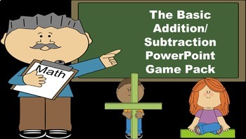Preview of The Basic Addition/Subtraction PowerPoint Game Pack Bundle