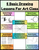 The Basics of Drawing in 5 Lessons - Art Class Resources